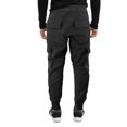 thumbnail image 2 of Men's Casual Cargo Pocket Pants Gym Workout Athletic Sport Drawstring Joggers (Black, S), 2 of 3