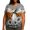 Multicolor#200, variant on Ghost Retro T-Shirts for Women Plus Size Crew Neck Short Sleeve Oversized Tops Fall Blouses Multicolor M