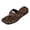 Brown, variant on Women's Leopard Wedge Flip Flops Fashion Casual Polka Dot Leather Square Toe Thongs Slip on Wide Width Dress Slides Backless Sandals