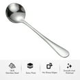 thumbnail image 4 of 12-Piece Soup Spoons, Round Stainless Steel Spoons Ice Cream Spoon, Stainless Steel Cocktail Stirring Spoons Briout, 4 of 5