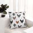 thumbnail image 6 of Yiaed Retro Rooster Print Pillow Covers Super Soft Decorative Square Throw Pillow Covers Case Cushion Covers for Sofa Couch Bedroom Car Decor（No pillow core）-22"x22", 6 of 7