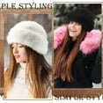 thumbnail image 5 of 4 Pcs Women's Winter Faux Fur Bucket Hat, Fluffy Fuzzy Fisherman Mongolian Cap Beanie, Warm Hat for Outdoor, 5 of 6