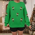 thumbnail image 6 of larppty Women Oversized Long Sleeve Christmas Sweatshirts Crewneck Loose Teen Girl Pullover Top 2025 Fall Y2K Trendy Outfits (Green, XXL), 6 of 8