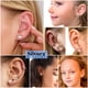 thumbnail image 4 of Pendientes de corazón inicial Silvora tachuelas de plata esterlina hipoalergénicas para mujer letra E, 4 of 8