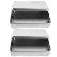thumbnail image 1 of WRITWAA 2 Pcs Cash Organization Box Tinplate Silver Money Saving Box For Office And Daily Use, 1 of 6