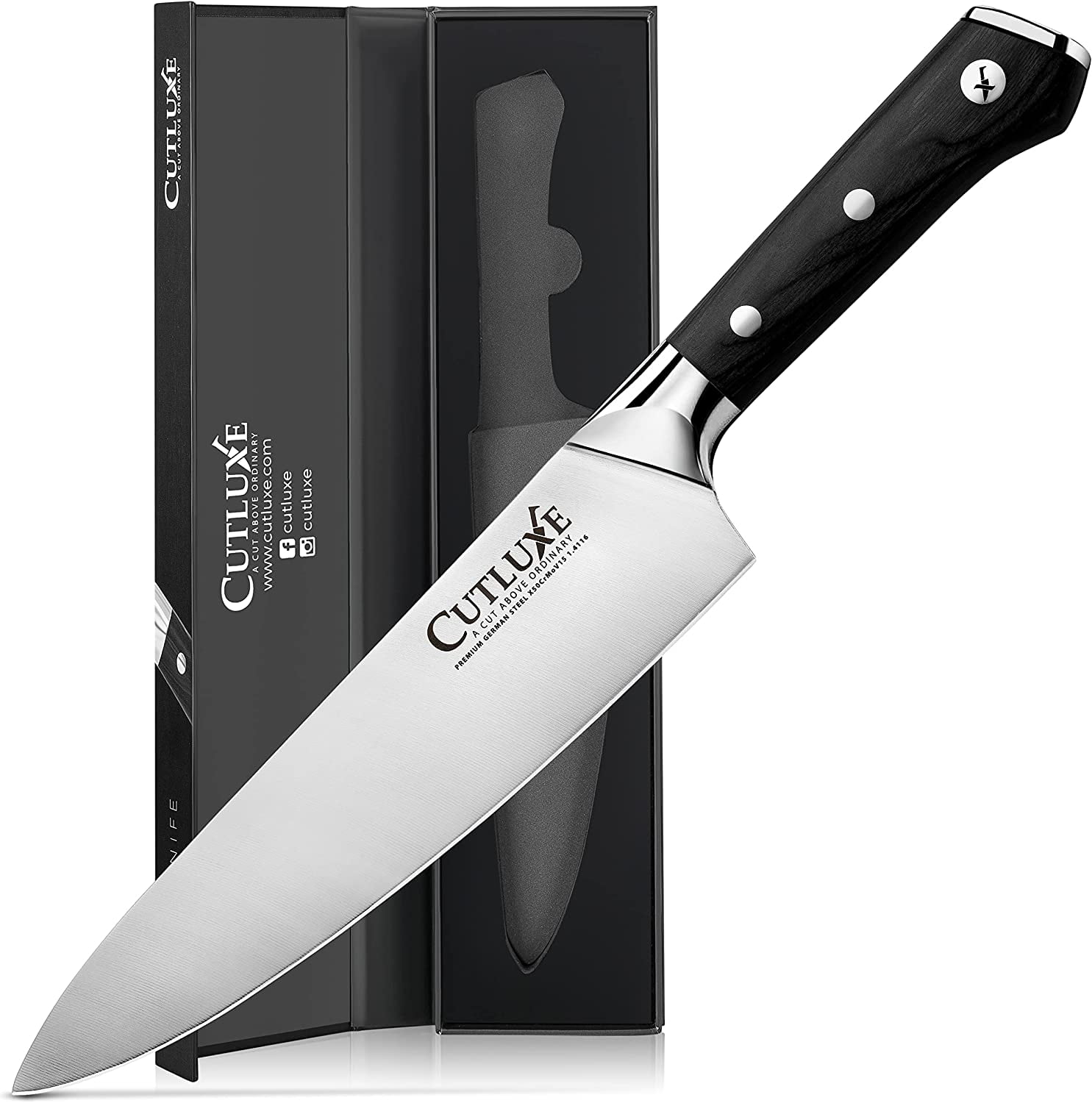 CUTLUXE Chef Knife 8" Cooking & Cutting Kitchen Knife Razor Sharp