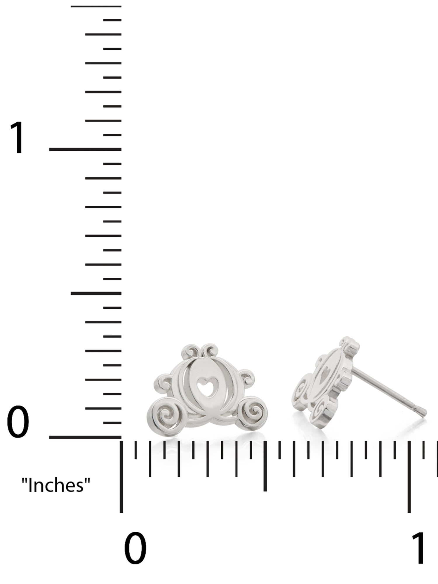 Disney Princess Girl's Sterling Silver Carriage Stud Earrings