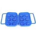 thumbnail image 4 of Jiandong Plastic egg carrier Portable Folding 6 Eggs Storage Container for Camping - Blue(5.98X5.91X2.76Inch), 4 of 7