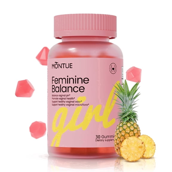 Premium Feminine Balance Gummies, for Women’s Wellness & pH Balance, Immune Support,Vegan, Hawaiian Pineapple, Non-GMO