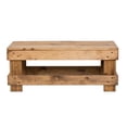thumbnail image 3 of del Hutson Designs Landmark Pine Farmhouse Coffee Table, Walnut, 3 of 9
