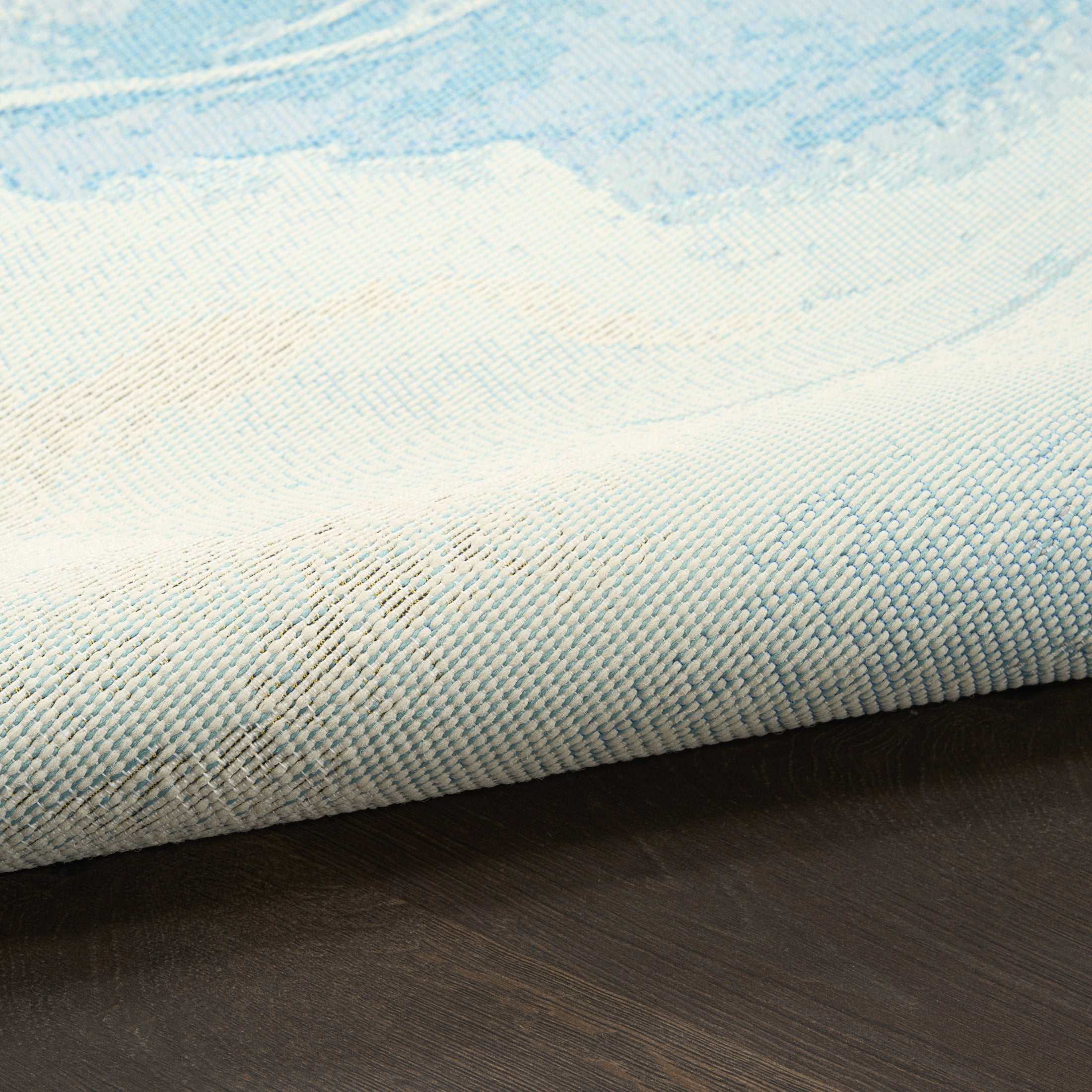 Nourison Color Splash 9'10" x 13'2" Ivory Blue Coastal, Nautical & Beach Rug