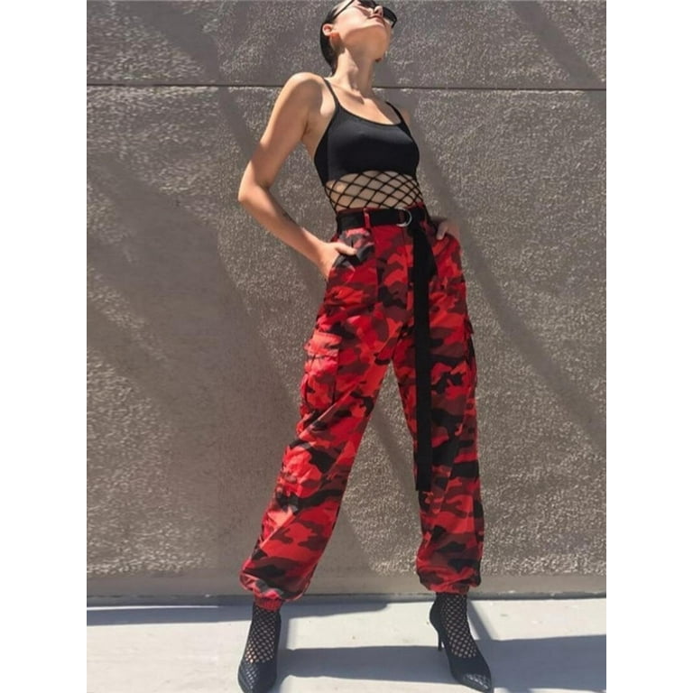 Women s Pants Harem Loading Trousers Sweatshirt Rose Camo Trousers
