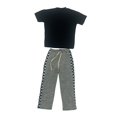 thumbnail image 4 of Colcolo 1/6 Male Short Sleeve Long Pants Costume for 12 inch Doll Model Figures Body black and gray, 4 of 8