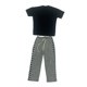 thumbnail image 4 of Conjunto de pantalón de manga corta informal a escala 1/6, disfraz deportivo en miniatura para 12 pulgadas negro y gris, 4 of 9