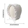 thumbnail image 3 of TFEOQRY Toddler Baby Bonnet Hat Ruffled Edge Breathable Cotton Adjustable Strap UV Protection Summer Sun Hat, 3 of 6