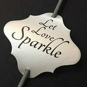 WHOLESALE SPARKLERS 36pc Wedding Sparklers Tags - Let Love Sparkle - Cream Color Shimmer Paper