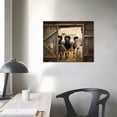 thumbnail image 3 of Farmhouse Animals in Window Wall Art Farmhouse Animals Landscape Picture Country Painting for Bathroom Bedroom Office Framed Artwork, 3 of 4