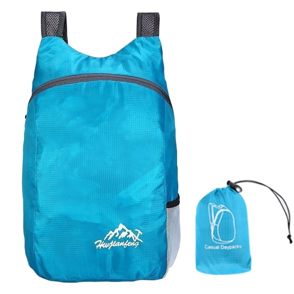 JOGZMZ Waterproof Foldable Polyester Backpack, Lightweight Outdoor Sports Bag with Dry/Wet Separation, Compact Hiking Backpack for Travel