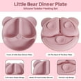 thumbnail image 3 of 8Pcs Baby Feeding Set Silicone Tableware Set Reusable Baby Led Weaning Supplies Washable Suction Baby Bowl and Plates for Toddlers Home(Pink), 3 of 7