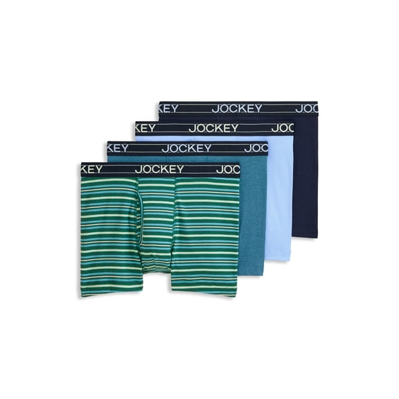 Jockey Boxeur-Brief Léger pour Hommes en Mélange de Coton 5 Po - Lot de 4