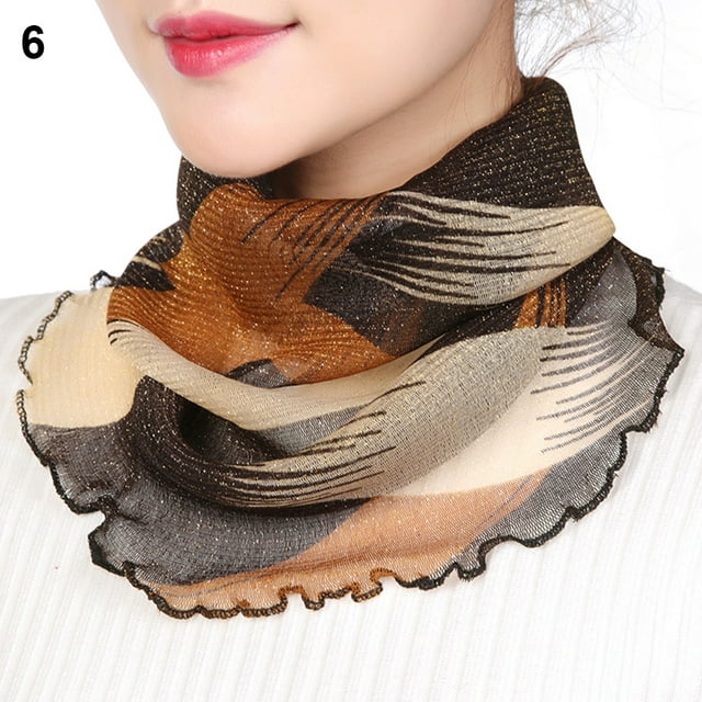 Trayknick Scarf Shiner Sun Protection Tulle Lightweight Summer Protection Scarf for Travel color 6