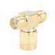 thumbnail image 2 of 5pcs SMA Male to Dual SMA Female 50 Ohm Gold Plated Brass Adapter Standard Polarity, 2 of 4