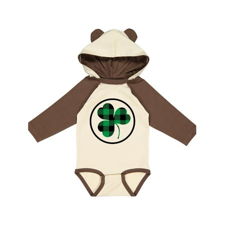

Inktastic St Patricks Buffalo Plaid Shamrock Gift Baby Boy or Baby Girl Long Sleeve Bodysuit