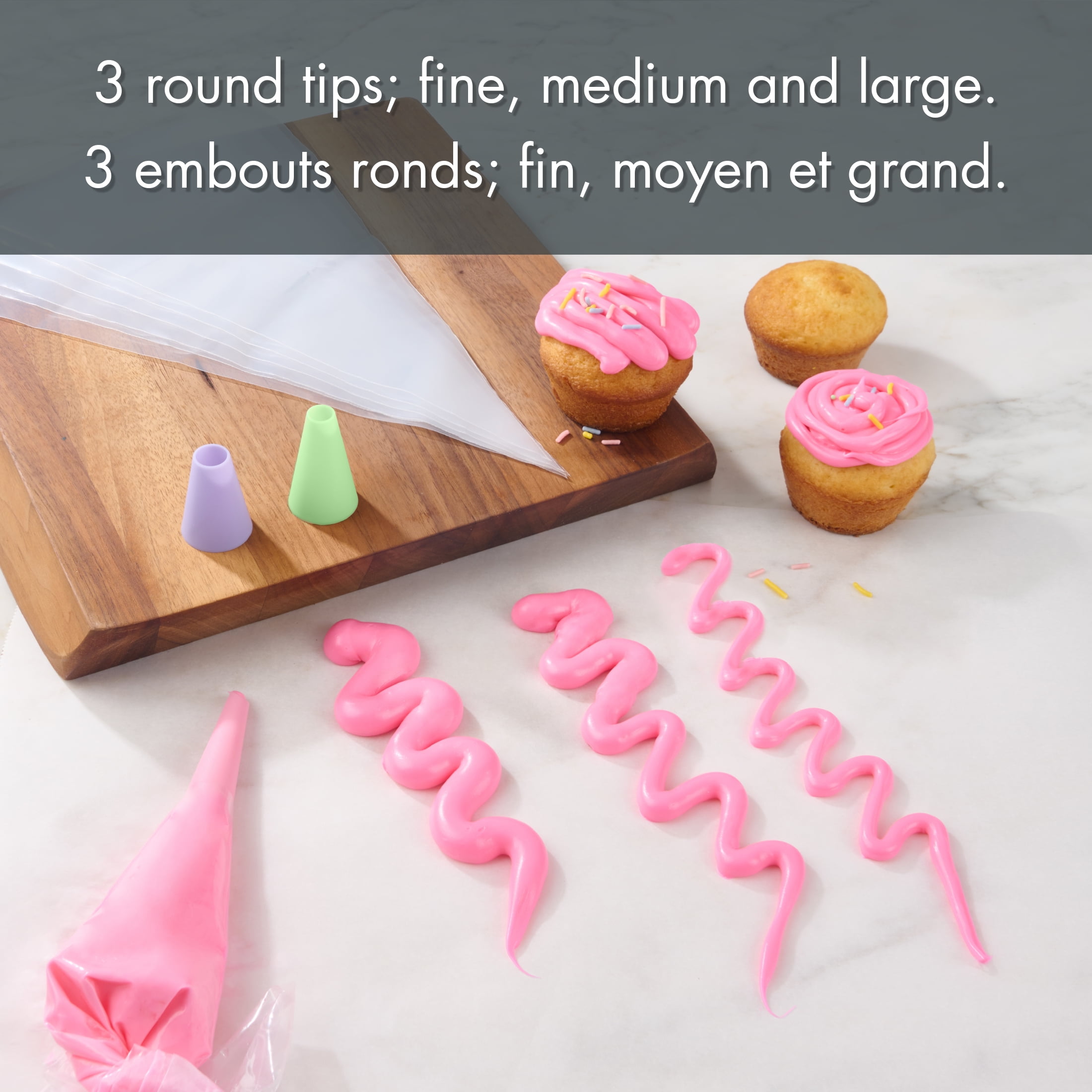 Way to Celebrate 10 PCS Decorating Set, Pink, Purple and Green