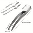 thumbnail image 1 of 3pcs, Watermelon Slicer, Creative Watermelon Cutter, Stainless Steel Watermelon Divider, Reusable Watermelon Slicer With 2 Forks, Fruit Divider, Kitchen Gadgets, Kitchen Supplies, Kitchen Stuff, 1 of 4