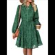 thumbnail image 1 of Vestidos de Otoño 2025 de Larga para Mujer, Minivestido Informal de Corte A con Botones y Cinturón, para Otoño e Invierno. Verde Oscuro S, 1 of 10