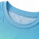 thumbnail image 2 of Ceisia Gradient Color T-Shirt Men's Relaxed Fit Short Sleeve Casual Pullover Top Blue XL Gifts, 2 of 4