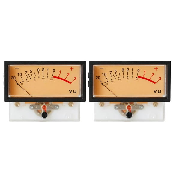 2 Amplificadores de Nivel de Audio VU de Panel de Instrumentos VU de Alta Precisión con Warm-- Cola Cabezal de medidor VU analógico