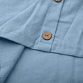 thumbnail image 7 of Workout Tank Tops Woman Women's Linen Blend Round Neck Button Up Sleeveless Tank Womens Camisole Light Blue XXXL, 7 of 7