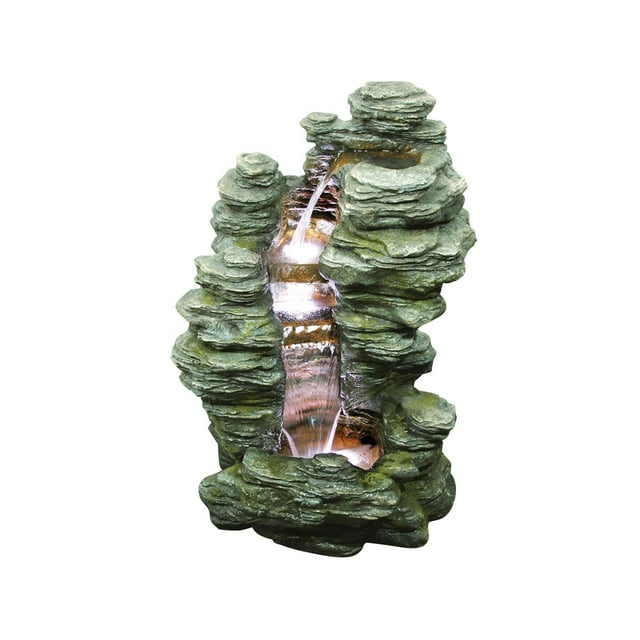 Design Toscano DW09028 Fontaine de Jardin en Cascade à Points Minéraux Pleine Couleur