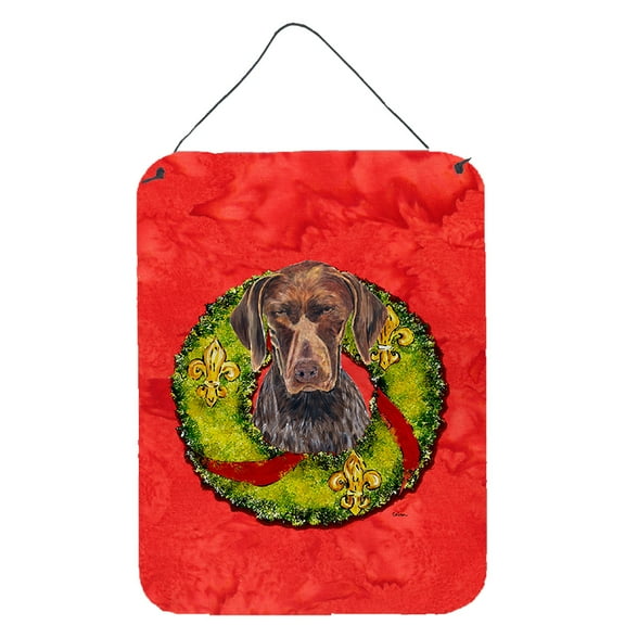 German Shorthaired Pointer Christmas Wreath Wall or Door Hanging Prints