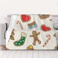 thumbnail image 1 of Manta de vellón con texto en inglés "Merry Christmas", súper suave y acogedora, para hombres, mujeres, ancianos y niños. Características: súper suave, 40 x 30 pulgadas., 1 of 8