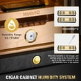 thumbnail image 4 of MIUGUYO 21L Cigar Humidor, Cigar Humidor Cabinet for 150 Cigars with Spanish Cedar Lining 2 Shelves 1 Drawer, Hygrometer, 0 Noise, Sealed Magnetic Door, Men's Gift (Black), 4 of 7