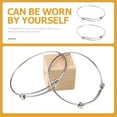 thumbnail image 3 of CIMAXIC 5pcs Expandable Bangle Bracelets Adjustable Stainless Steel Bracelets for DIY,2.6"X2.6"X0.63", 3 of 5