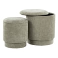 thumbnail image 2 of Marla Green Upholstered Contemporary Ottoman Set Chic Style, Removeable Storage, Comfortable Seating, 2 of 5