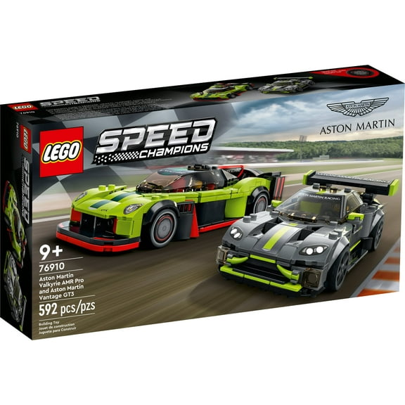 LEGO Speed Champions Aston Martin Valkyrie AMR Pro & Vantage GT3 2 Collectible Model 76910 - Race Car and Toy Set, Includes 2 Driver Minifigures, Great Gift for Boys, Girls, and Teens Ages 9 