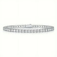 thumbnail image 2 of 3mm moissanite tennis bracelet 925 sterling silver white gold and length optional, 2 of 4