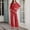 Red, variant on Sequin Patchwork Batwing Top With 3 Piece Round Neck And Wide Leg Pants Set Dressy Pant Suits for A Wedding plus Size plus Size Jumpsuit for Women Womens Insulated Pants Sump Suit Sweaters for Snow