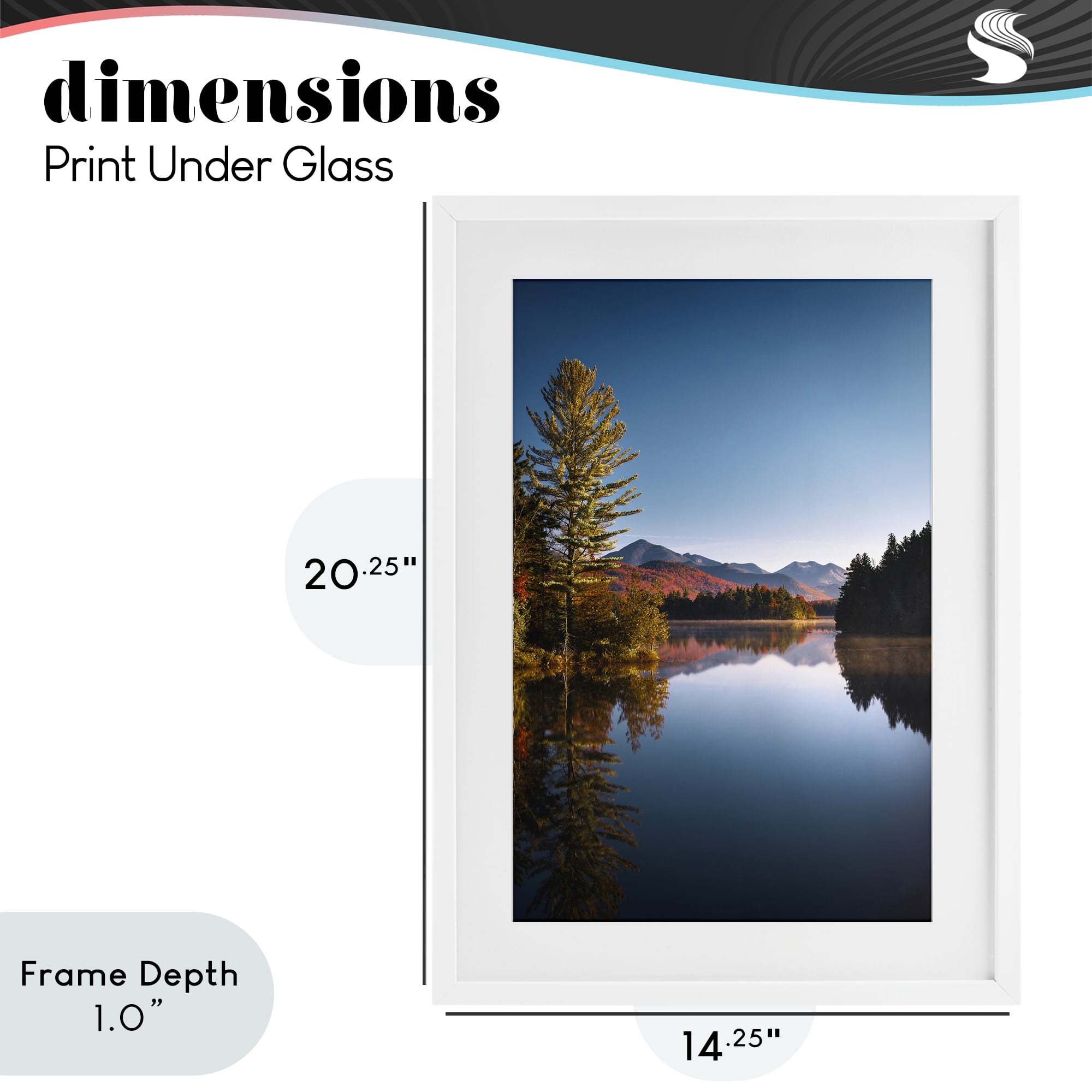 Stupell Industries Autumn Morning Wilderness White Framed Print Under Glass, design by Jonathan Zaharek