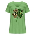 thumbnail image 4 of lcziwo Women's St. Patrick's Day Shirts Casual Cotton Comfy U Neck Lucky Clover Graphic Tee Tops 2025 Summer Short Sleeve Irish Shirt Green L Limited Time Sale, 4 of 5