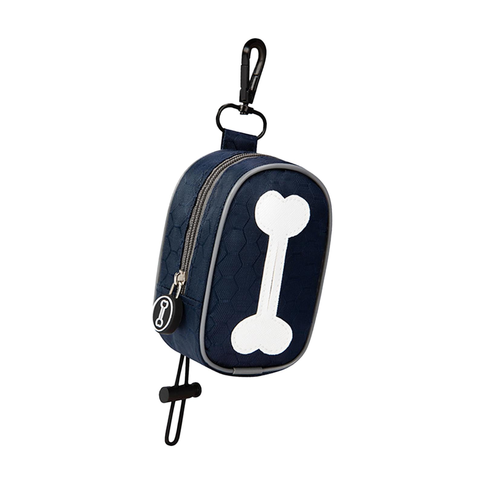QSTDGVPW Dog Poop Bag Holder Pet Waste Bag Dispenser Lightweight for Leash Zipper Closure Deep Blue