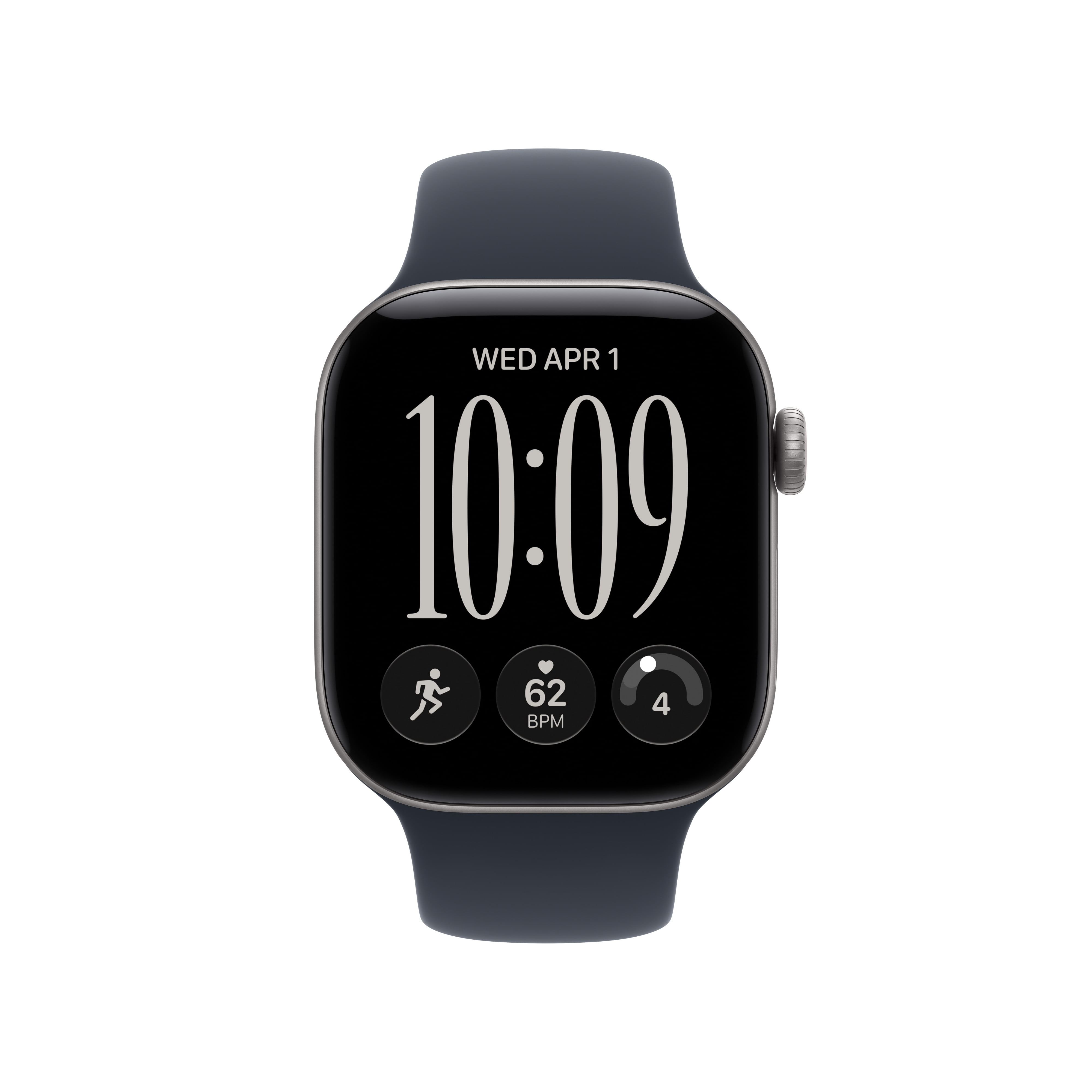 Apple Watch Series 12 GPS 42mm Space Gray Aluminum Case with Navy Blue Sport Band - S/M