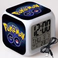 thumbnail image 3 of Reloj despertador Pokemon Go con luz nocturna, reloj despertador cambiante de colores con luz de Flash LED, modelo de Pikachu, juguete para niños, regalo para estudiantes, caliente, 3 of 4