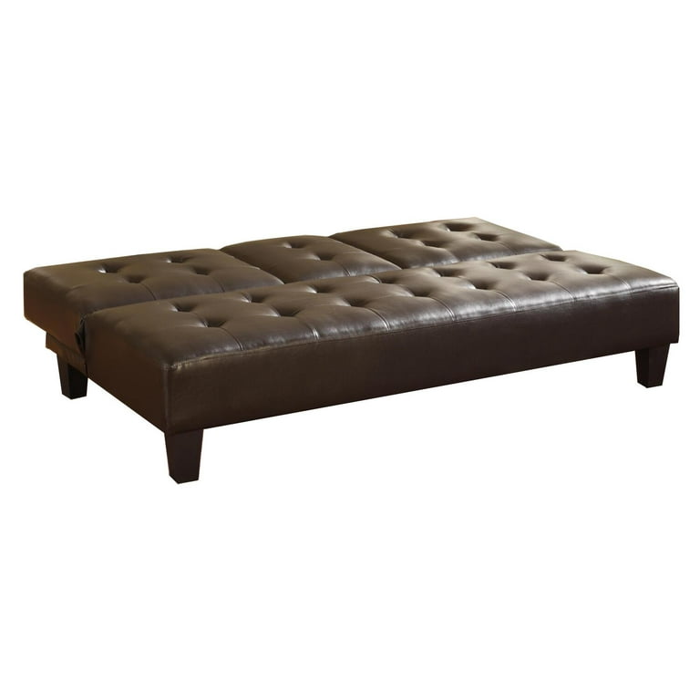 Milton Greens Stars 8355-DG Ophelia dark gray fabric click clack folding  futon sofa bed lounge