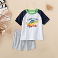 thumbnail image 2 of Toddlers Kids Girls Boys Short Set 2 Piece Active Clothing Set Short Sleeve Tee and Pull on Short 6-24 Months 2T 3T 4T 5T 6T 7T 18-24 Months, 2 of 6