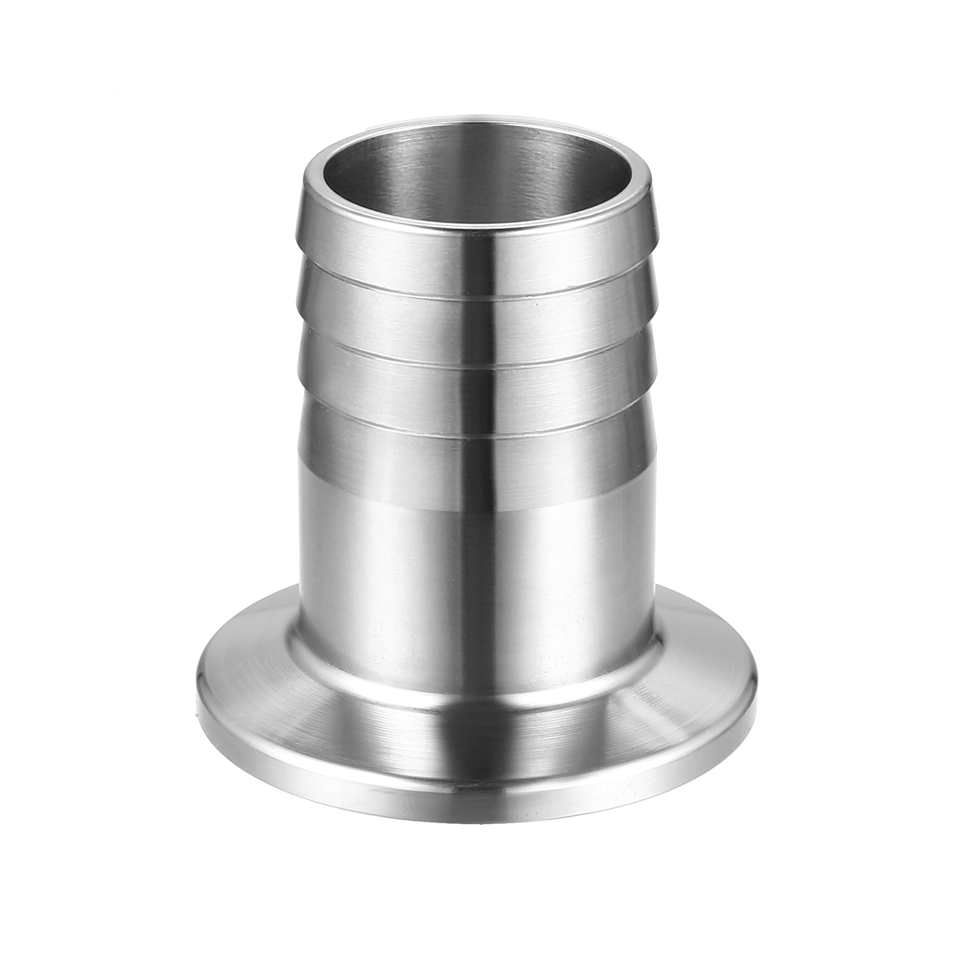 Tri Clamp Hose Adapter, 1.575" Flange to 1" Hose Barb Sanitary Fitting